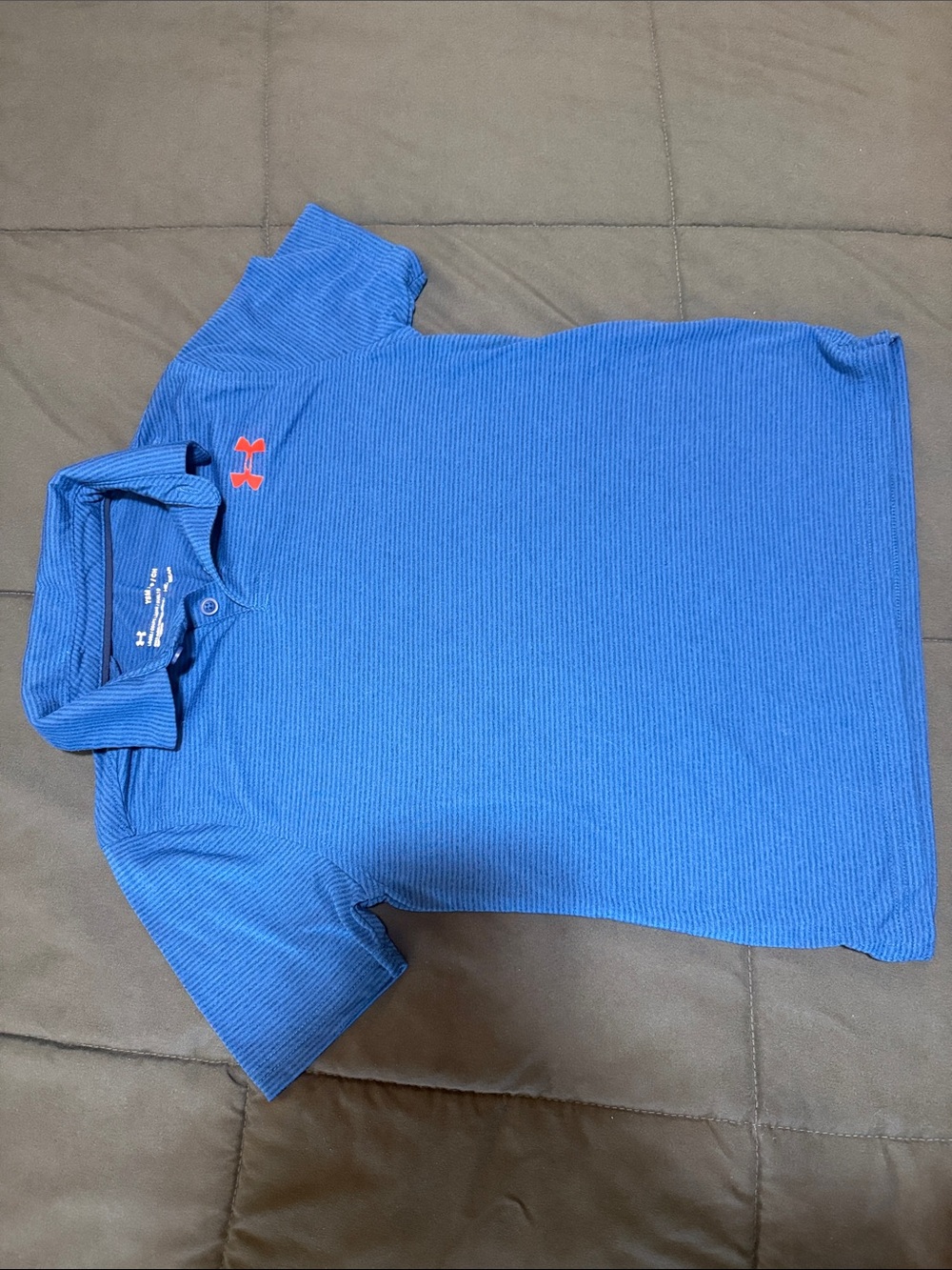 Under Armour Royal Blue Polo with Orange Logo